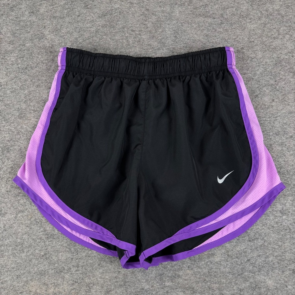 Nike Dri Fit Tempo Running Shorts 3" Lined Black Purple‎ Womens Small S